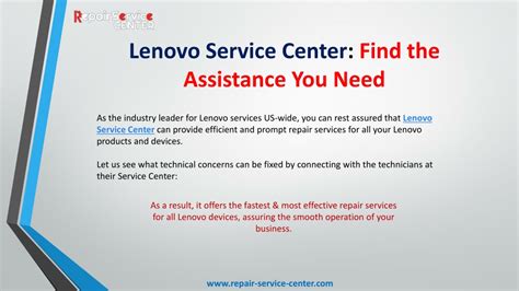 Find Lenovo Service Center .